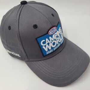 NHRA Hat Adjustable Camping World Gray Blue Drag Racing Series 2023 Official Men